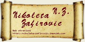 Nikoleta Zafirović vizit kartica